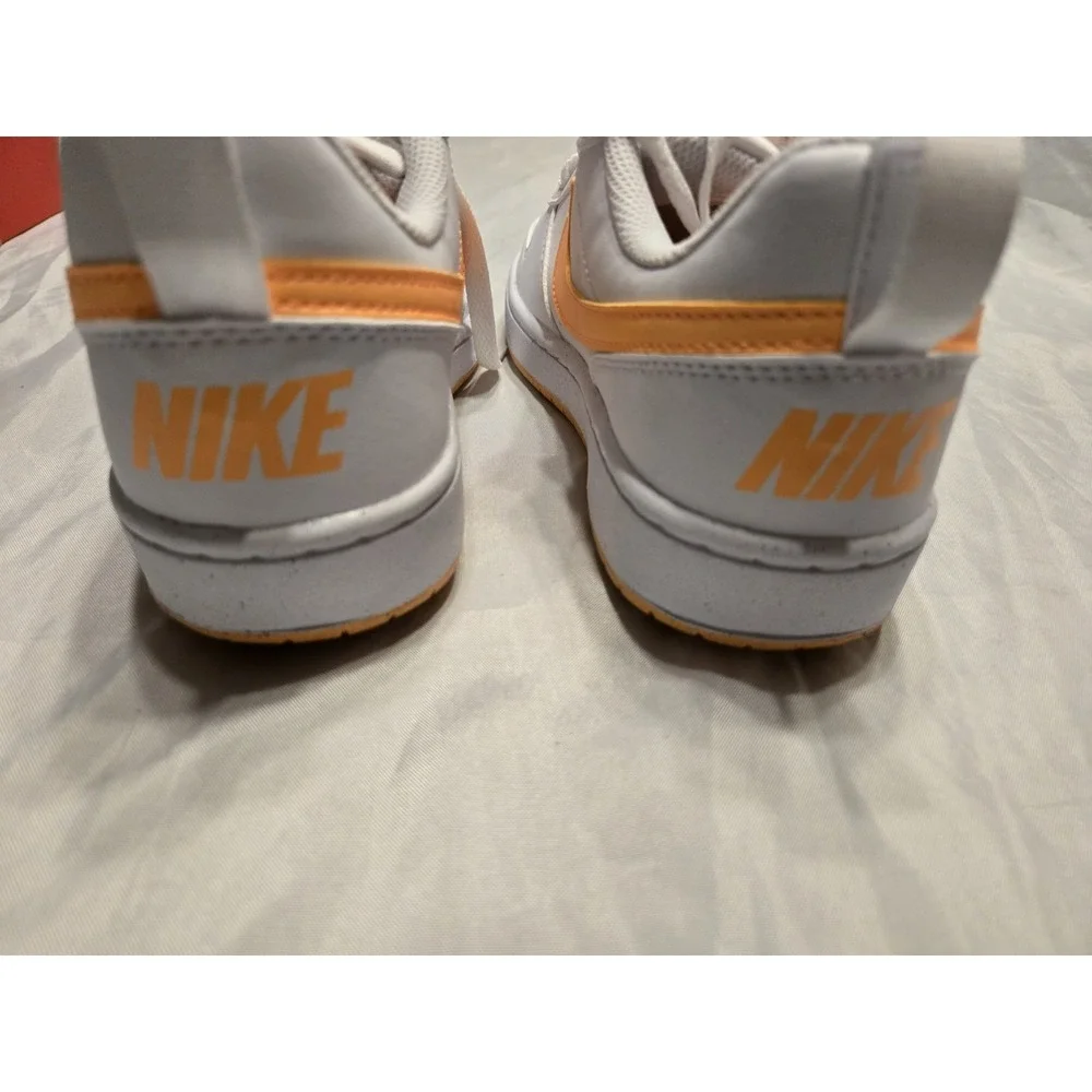 Nike Court Borough Low Recraft 5.5Y Orange/White‎ Sneakers Shoes NEW Hot Colors!